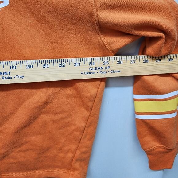 🧡 FRIENDS Love Tribe Sweatshirt Womens XLARGE Sporty Cropped Orange Fall Coffee - Picture 6 of 9